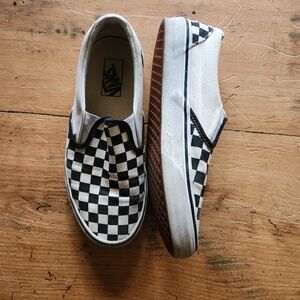 Checkered vans womens 10